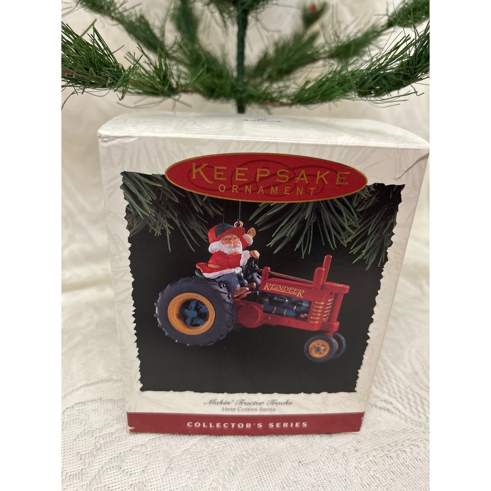 Hallmark Keepsake Ornament 1994 Makin Tractor Tracks Here Comes Santa Series 16